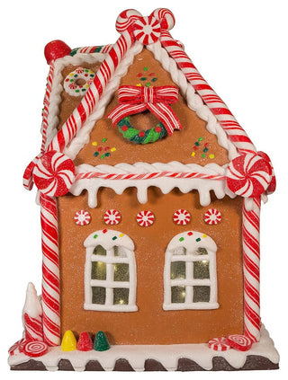 Kurt Adler 13" Battery-Operated Gingerbread House With LED Light and Timer