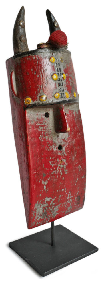 Consigned Red Toma Mask on Stand