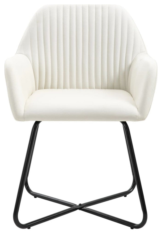 vidaXL Dining Chairs 6 pcs Cream Fabric