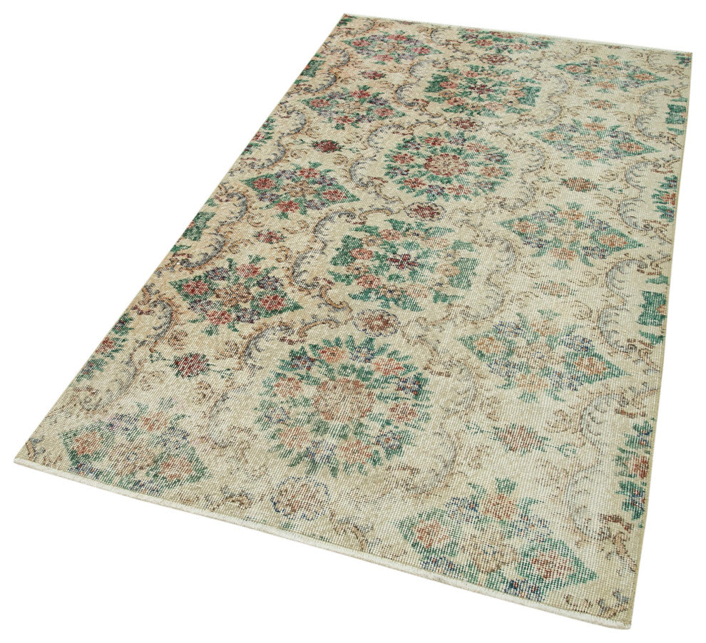 Rug N Carpet - Handmade Anatolian 3' 7" x 6' 9" Distressed Small Area Rug