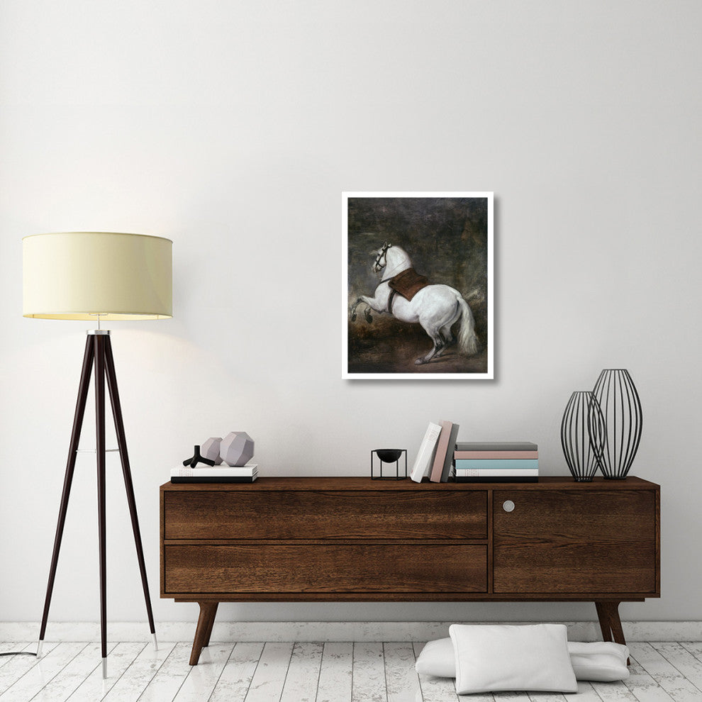 "A White Horse" Digital Paper Print by Diego Velazquez, 26"x32"
