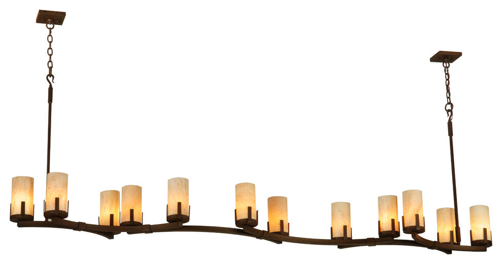 96 Long Cero 12 Light Oblong Chandelier