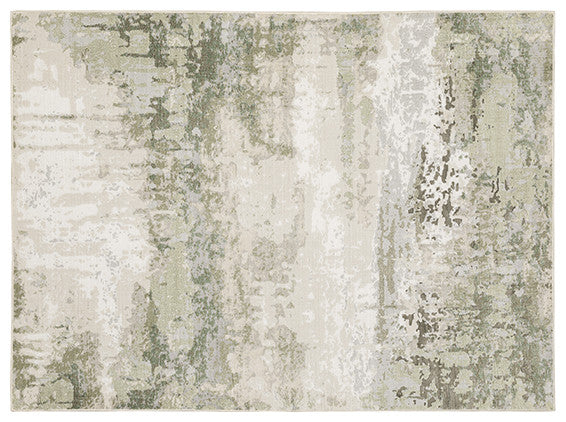 Oriental Weavers Caravan Beige and Green 9'10"x12'10" Indoor Rug