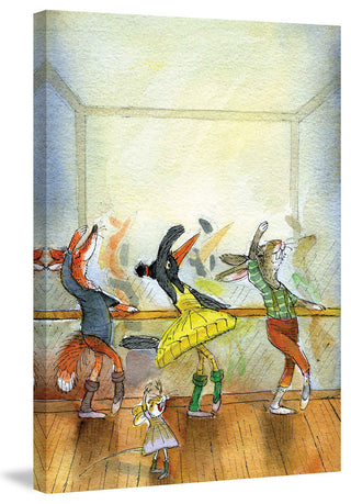 "Ballet Lesson" Painting Print on Canvas by Curtis