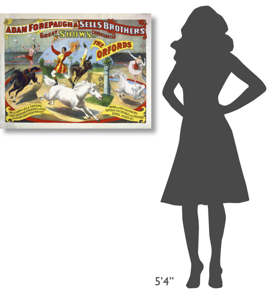 Adam Forepaugh and Sells Brothers, The Oxfords, William And Ella Oxford, 36x27