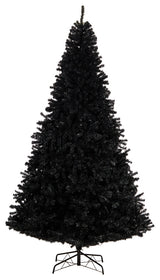 10' Black Artificial Christmas Tree With 950 Clear LED Lights and 3056 Tips