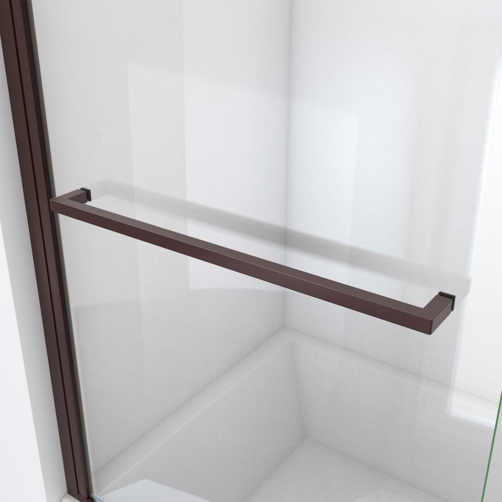 DreamLine Aqua-Q Swing 34x58 Frameless Tub Door, Oil Rubbed Bronze