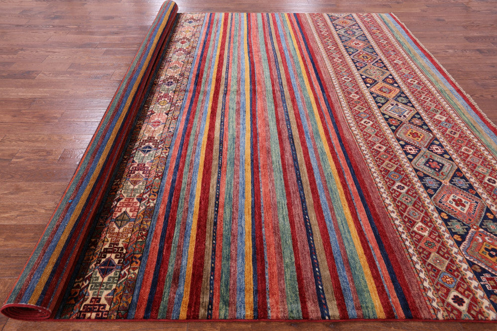 10' 0" X 12' 10" Super Kazak Khorjin Hand-Knotted Rug Q5239