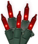 Vickerman W4G0503 50 Red Mini-Light On Green Wire, 16' Christmas Light Strand