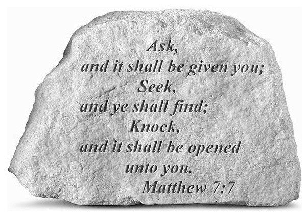 "Ask and it Shall Be" Garden Stone