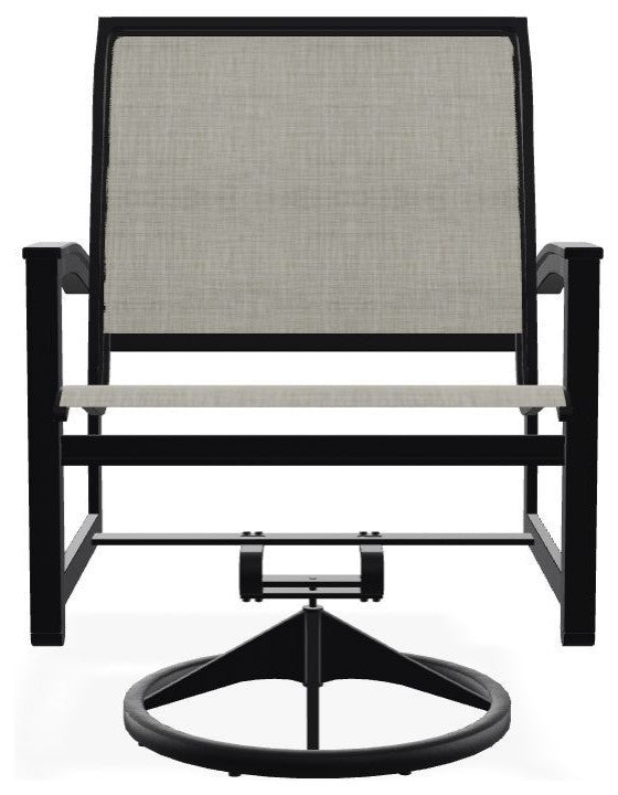 Bazza Sling Outdoor Swivel Rocker, Ella/Black