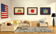 Jordan Country Textured Flag Print With Brown Gold Frame, 15"X21"