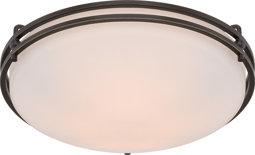 Quoizel OZ1613PN Two Light Flush Mount Ozark Palladian Bronze