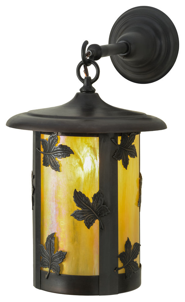 10"W Fulton Maple Leaf Hanging Wall Sconce