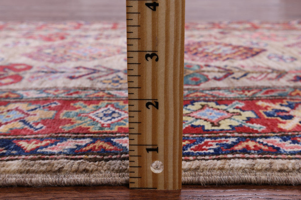 Runner Super Kazak Hand Knotted Wool Rug 2' 7" X 9' 2" Q7706
