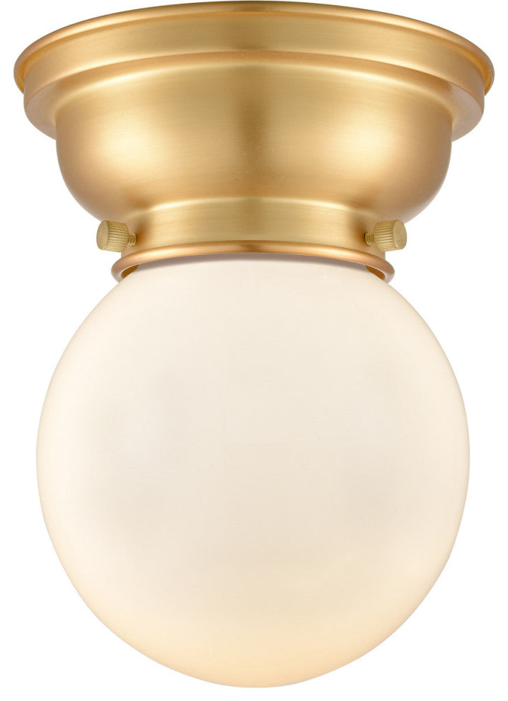Innovations 623-1F-SG-G201-6-LED 1-Light Flush Mount, Satin Gold