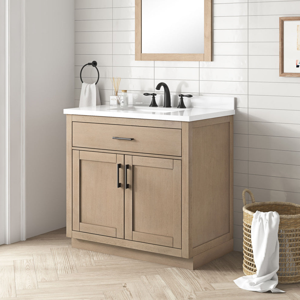 OVE Decors Bailey Vanity, Sahara Birch, 42"