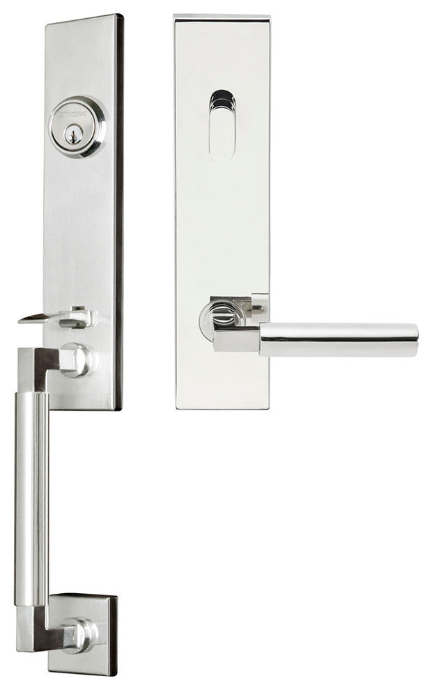 Aurora Lever, Tubular Dummy Handleset, Right Hand, Polished Stainless Steel