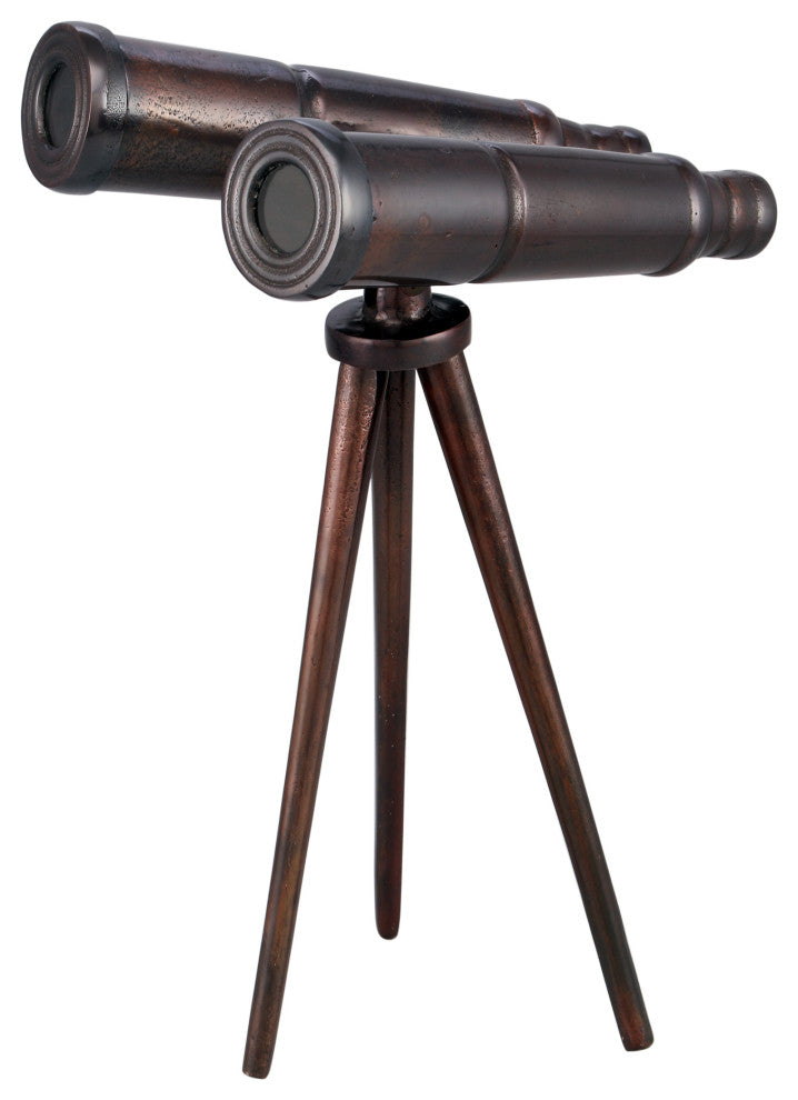 Retro Binoculars Bronze - Brown