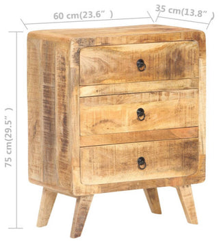 vidaXL Sideboard Buffet Cabinet with Storage for Kitchen Rough Mango Wood