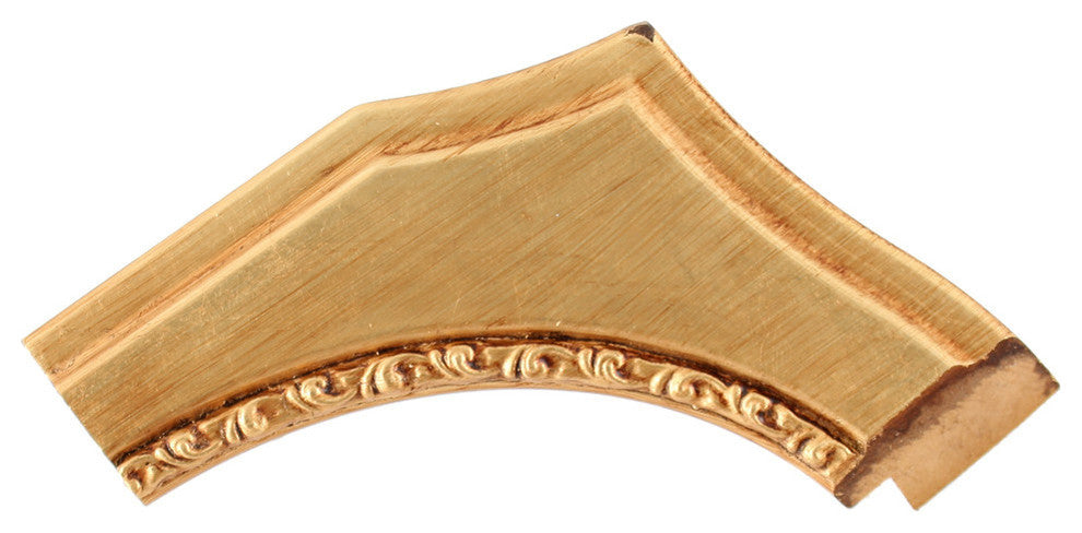 San Francisco Framed Oval Mirror in Gold Leaf, 19"x23"