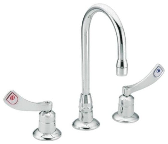 Moen M-DURA Double Handle Kitchen Faucet, 8"x6"x11"