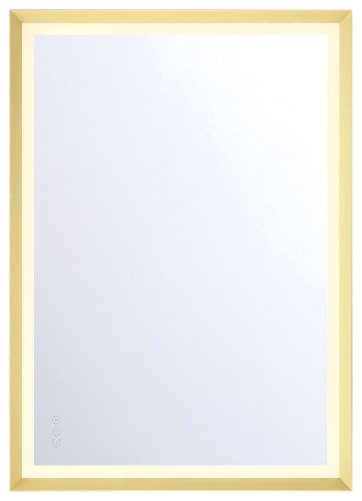 Artell Vertical Mirror - 30" x 42", Brushed Gold