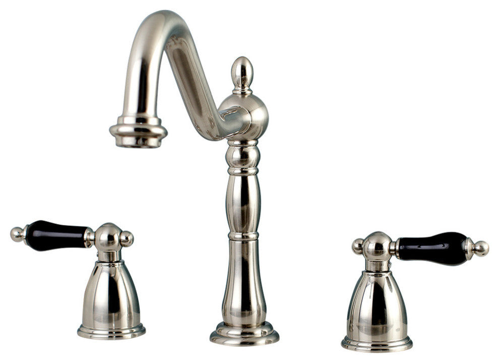 Kingston Brass Widespread Kitchen Faucet, Brushed Nickel