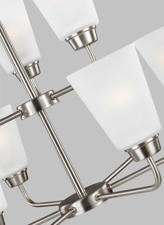 Generation Lighting Lighting 9-Light Chandelier, Brushed Nickel