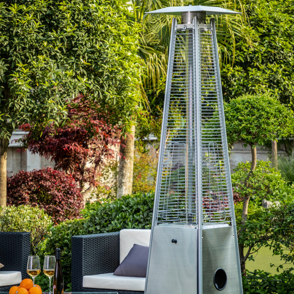 Legacy Heating 40,000 BTU Stainless Steel Outdoor Flame Heater, Stainless Steel