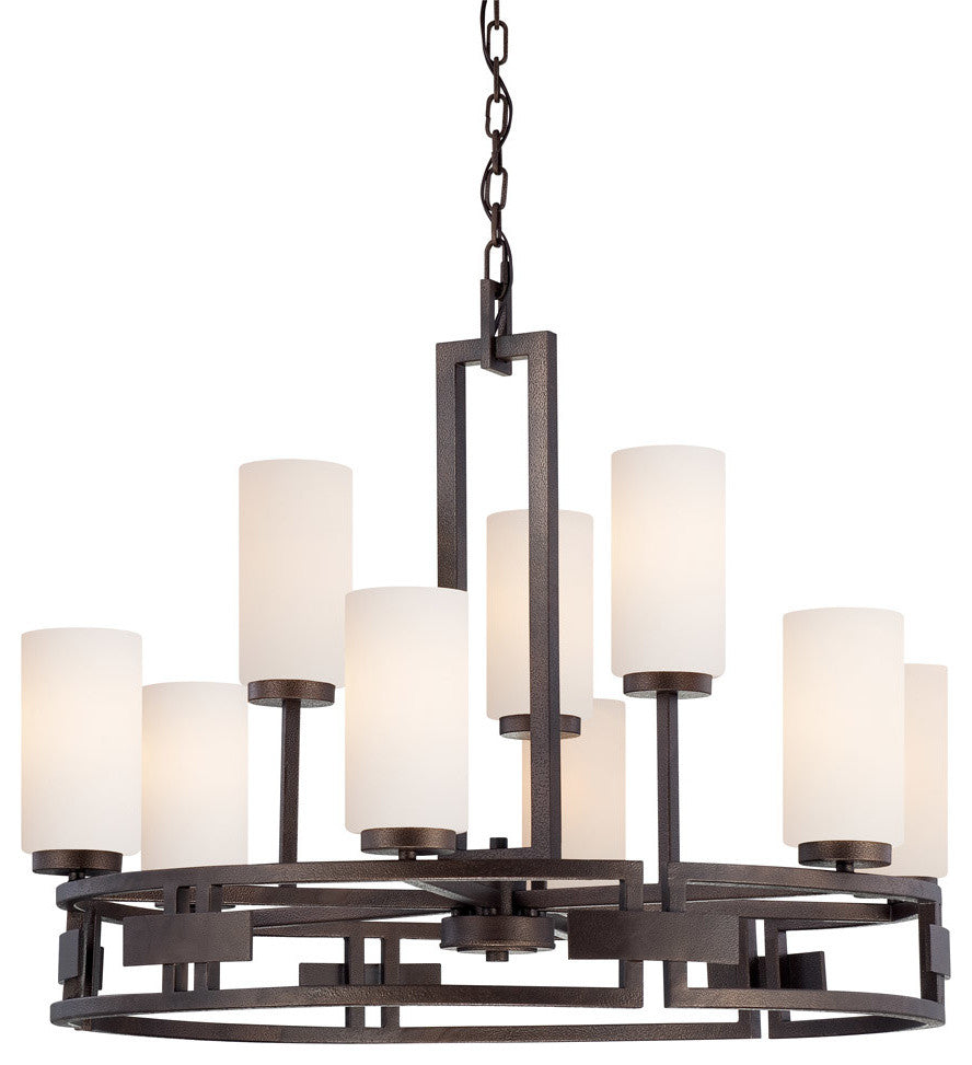 Del Ray 9-Light Chandelier, Flemish Bronze
