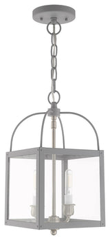 Livex Lighting Nordic Gray 2-Light Convertible Mini Pendant/Ceiling Mount