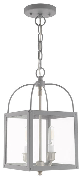 Livex Lighting Nordic Gray 2-Light Convertible Mini Pendant/Ceiling Mount