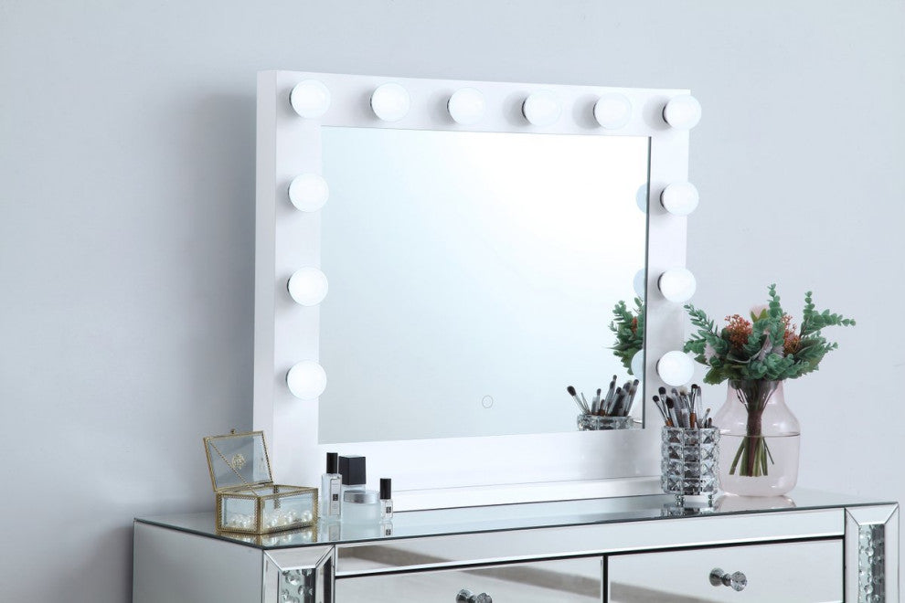 Elegant MRE33226WH Brenda 32"By 26"Plug, Led 5000K Mirror, White