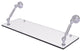 Dottingham 24" Floating Glass Shelf, Satin Chrome