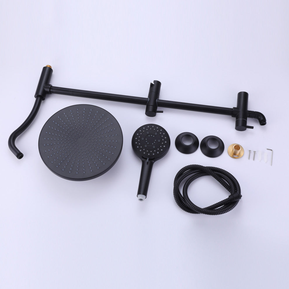 Shower System with 10"? Rain Shower Head&5-setting Handshower Less Rough-in Valve