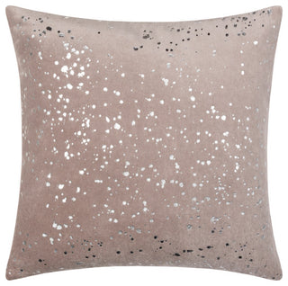 Surya Velvet Sparkle Gray Pillow Shell With Down Insert 18"H X 18"W