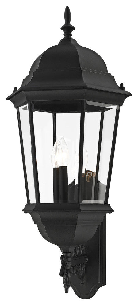 Textured Black Traditional, Historical, Outdoor Wall Lantern