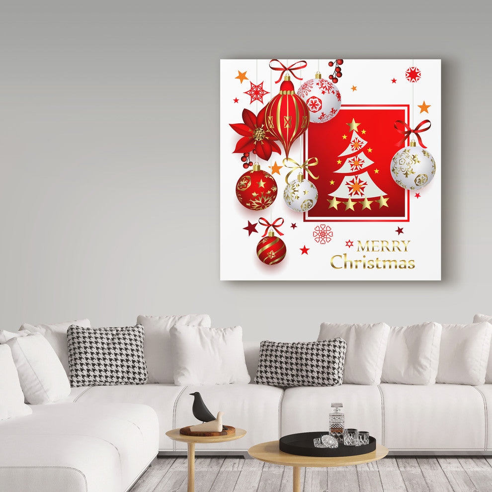 Maria Rytova 'Christmas Bright Composition' Canvas Art, 18"x18"