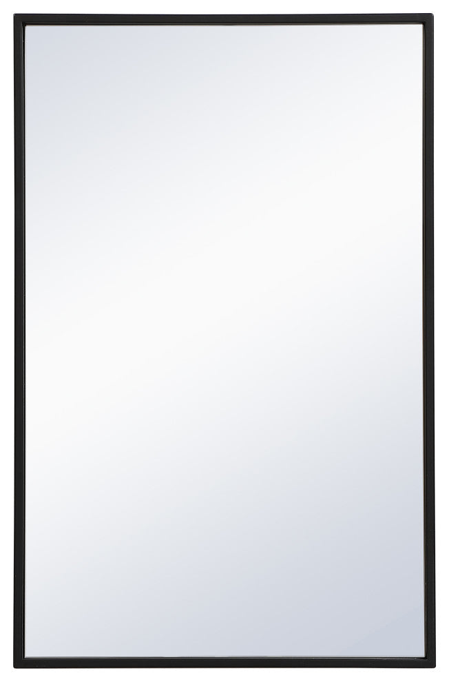 Elegant Decor MR41828BK Metal Frame Rectangle Mirror, 18"x28", Black