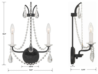 Karrington 2-Light Matte Black Wall Mount