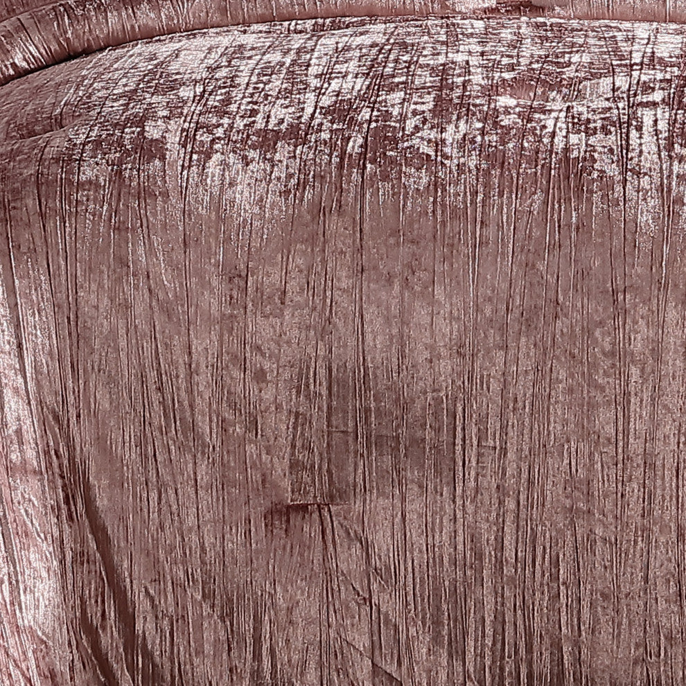 Benzara BM283887 Twin Comforter Set, Polyester Velvet, Deluxe Texture, Pink