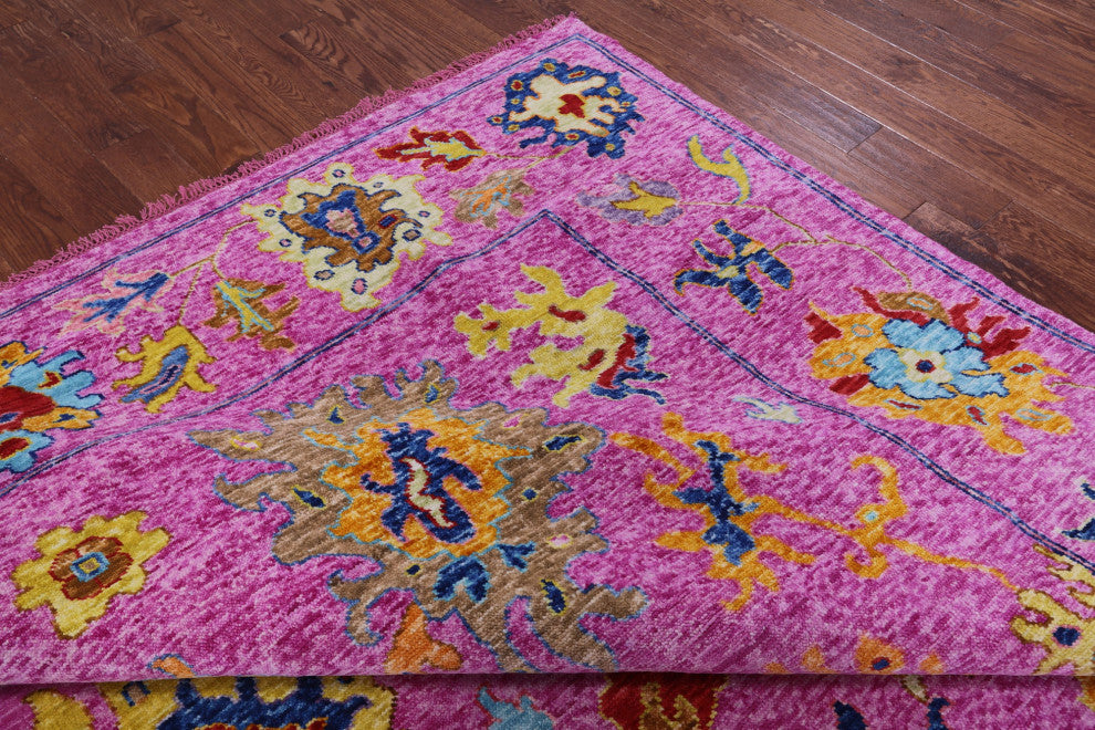 Turkish Oushak Handmade Wool Rug 9' 11" X 14' 0" - Q16116