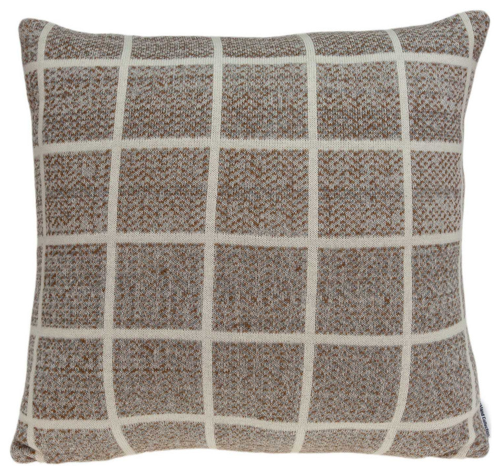 HomeRoots 20" x 7" x 20" Stunning Transitional Tan Pillow Cover With Down Insert