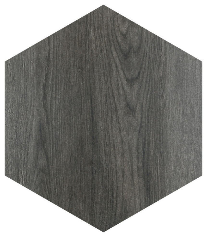 Natura Hex Nero Porcelain Floor and Wall Tile
