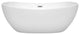 Rebecca 60 to 70" Freestanding Bathtub with options, Polished Chrome Trim, 65 Inch, No Faucet