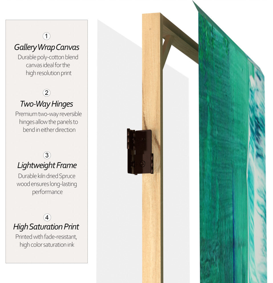6'' Tall Double Sided Undersea Canvas Room Divider
