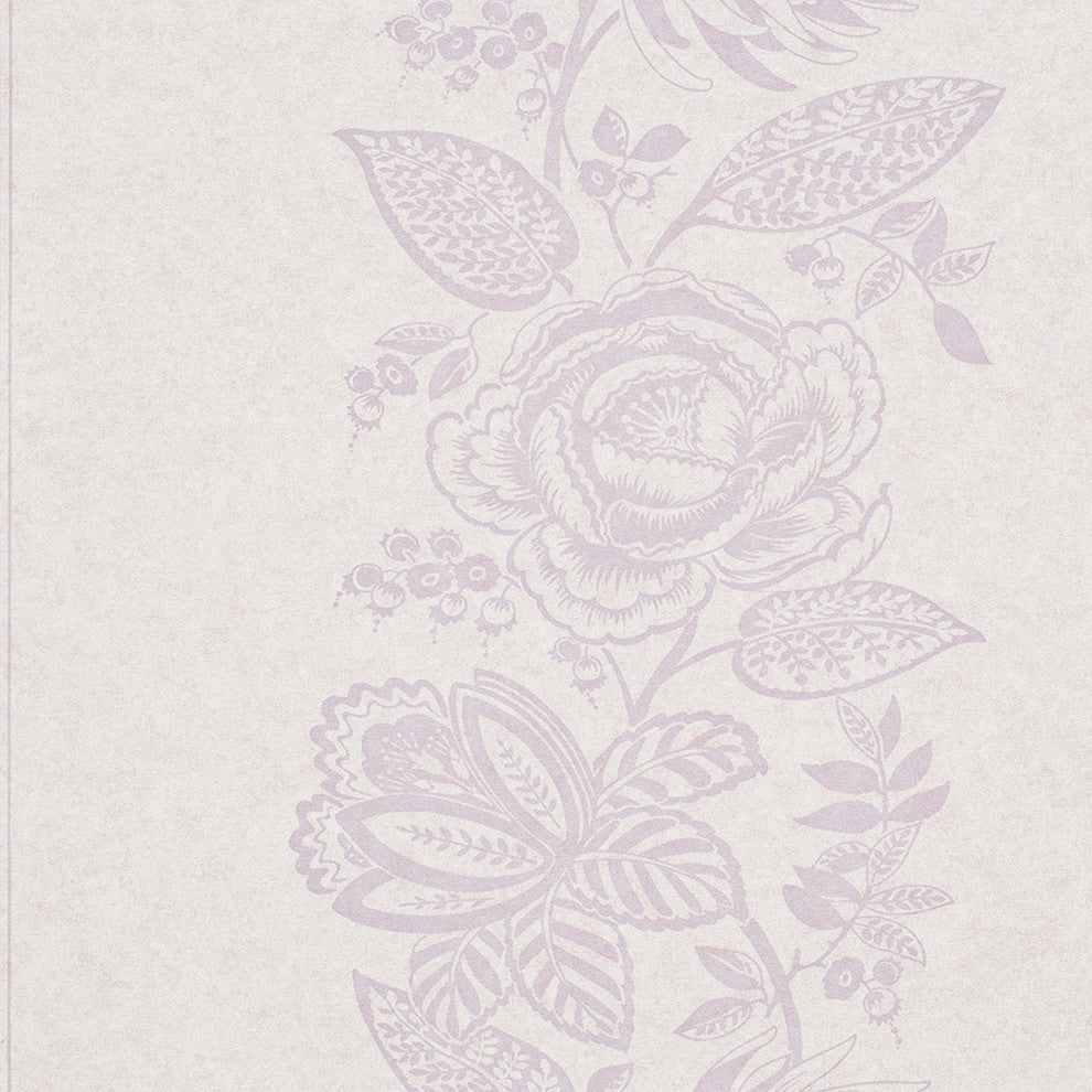 Thistle Purple Climbing Vine Floral Huntington Wallpaper