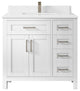 Cambridge 36 Center Sink Bath Vanity in White 1.5" White Quartz