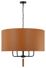 Secret Agent 5-Lt Pendant - Black/Camel Leather